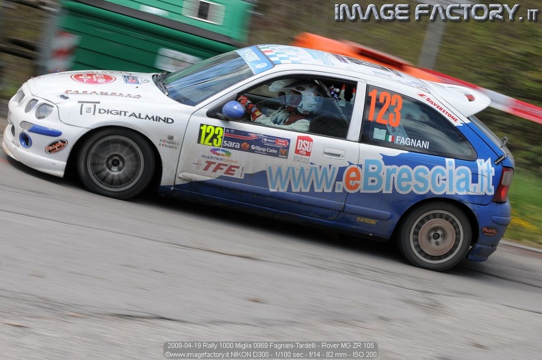 2008-04-19 Rally 1000 Miglia 0969 Fagnani-Tardelli - Rover MG ZR 105.jpg